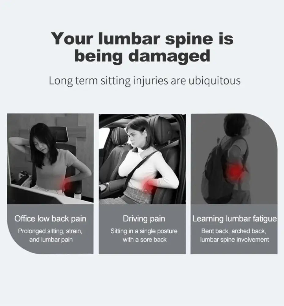 Memory Foam Car Neck Cushion & Lumbar Support – Universal Car Seat Pillow Set