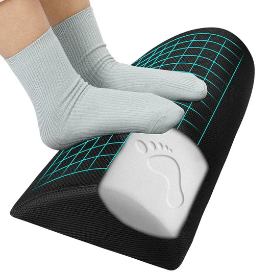 Memory Foam Office Footrest – Ergonomic Under Desk Footstool Cushion for Home, Gaming & Office Comfort