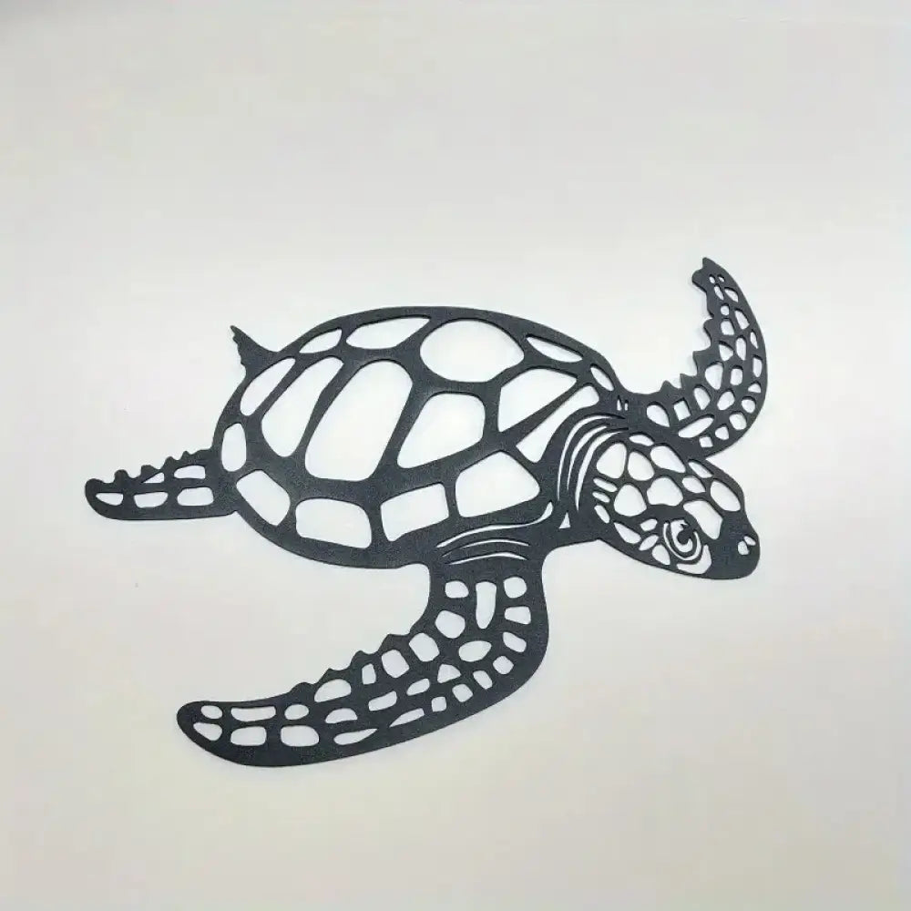 Metal Sea Turtle Wall Art Decor Mediterranean Beach Theme Hanging Ornament