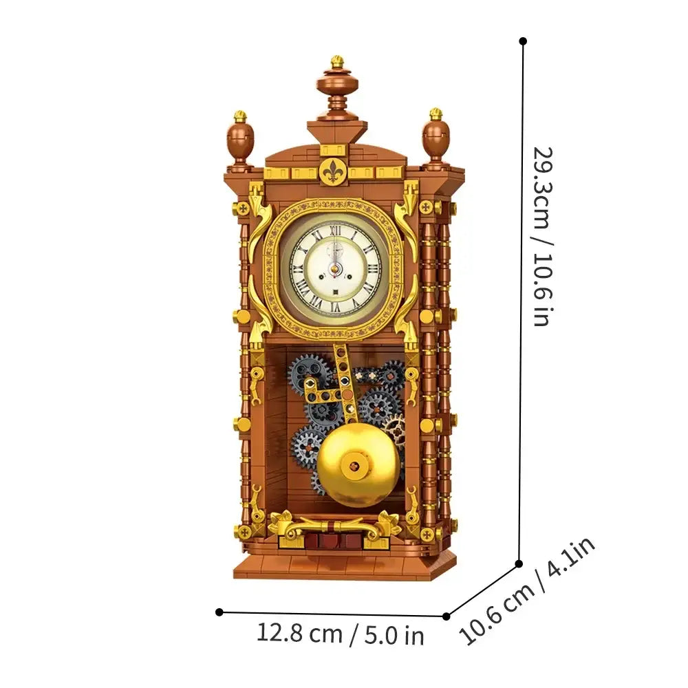 Retro Swing Clock Building Blocks DIY Pendulum Construction Kit Gift