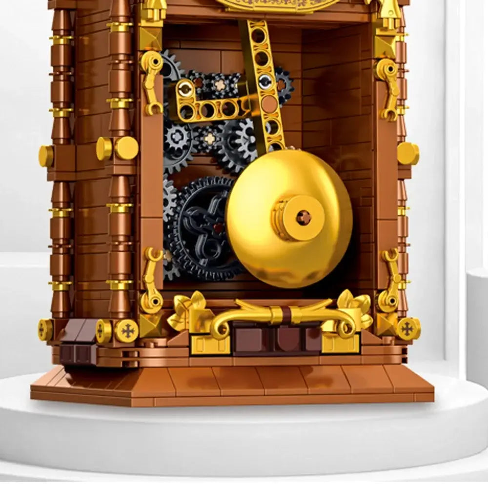 Retro Swing Clock Building Blocks DIY Pendulum Construction Kit Gift