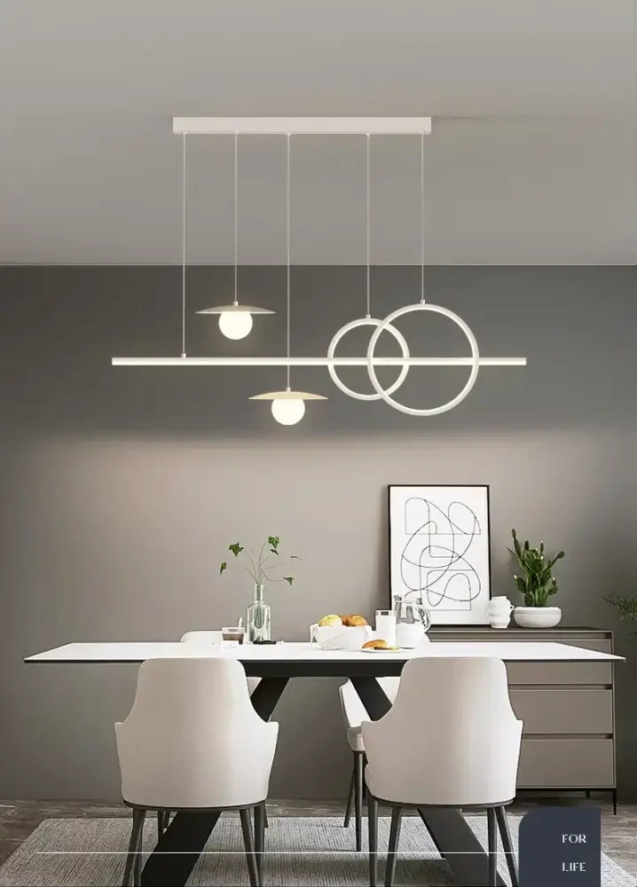 Modern Dimmable LED Pendant Light – Linear Kitchen Island Fixture