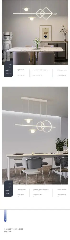 Modern Dimmable LED Pendant Light – Linear Kitchen Island Fixture