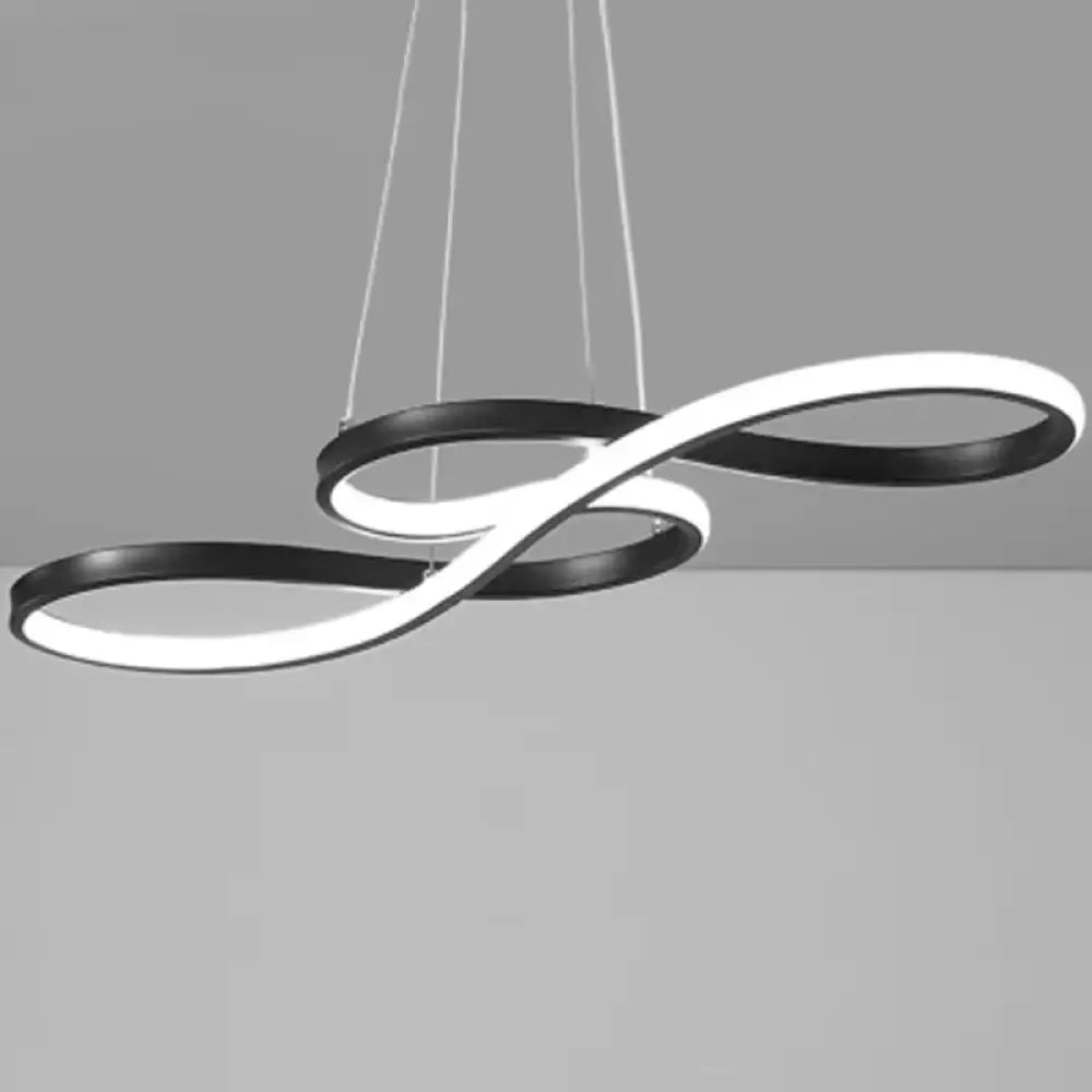 Modern Kitchen Island Pendant Light Remote Dimming - Tri-Color LED Linear Lamp