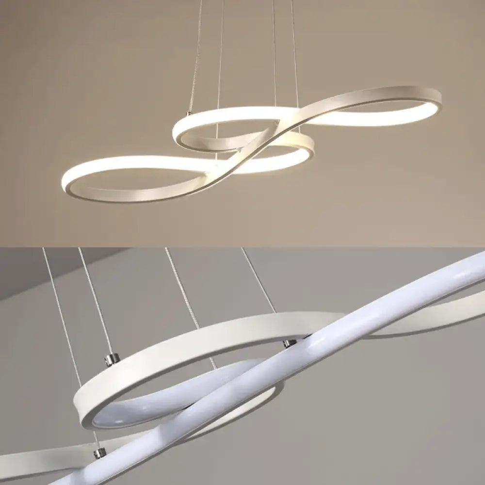 Modern Kitchen Island Pendant Light Remote Dimming - Tri-Color LED Linear Lamp