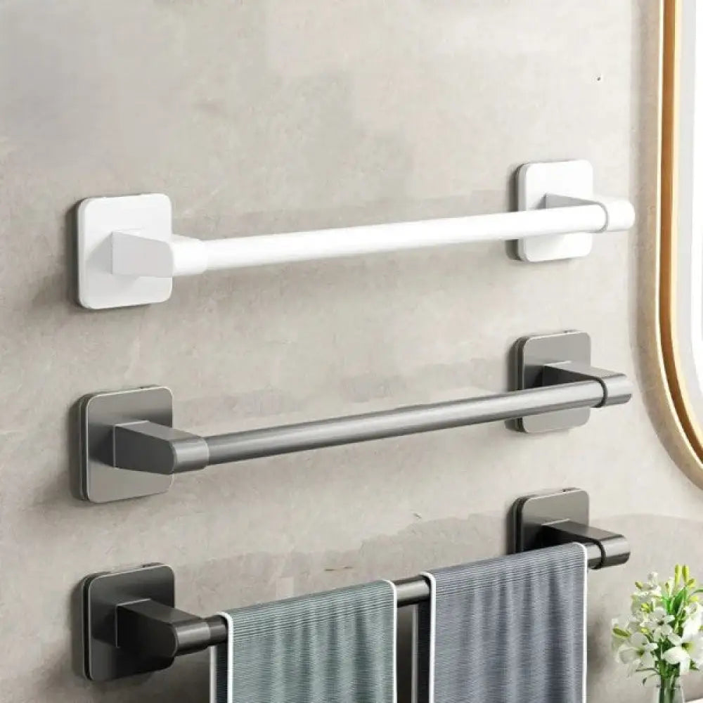 No-Drill Bathroom Towel Holder &amp; Slipper Rack