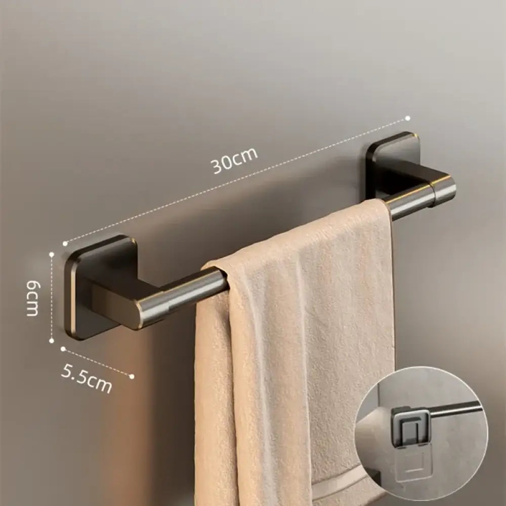 No-Drill Bathroom Towel Holder &amp; Slipper Rack
