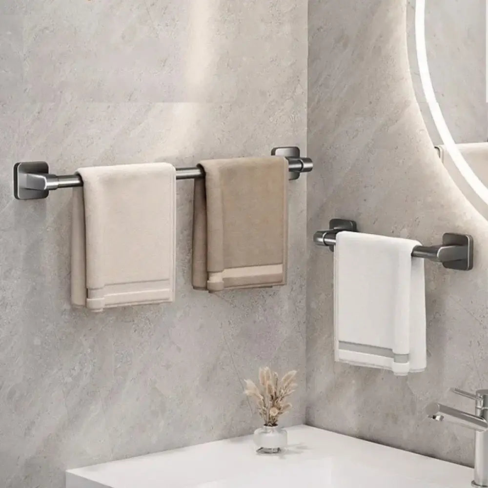 No-Drill Bathroom Towel Holder &amp; Slipper Rack