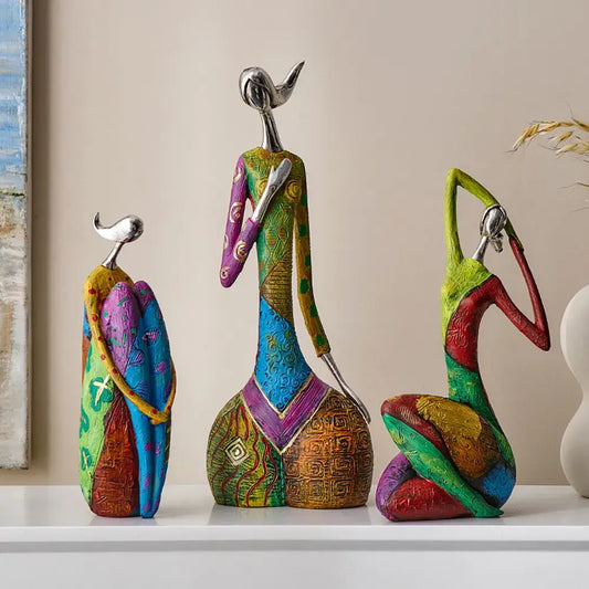 Nordic Creative Colorful Abstract Home Decoration Figure Sculpture