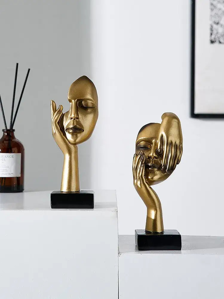 Nordic Statue Abstract Resin Desktop Ornaments Sculpture Miniature Figurines