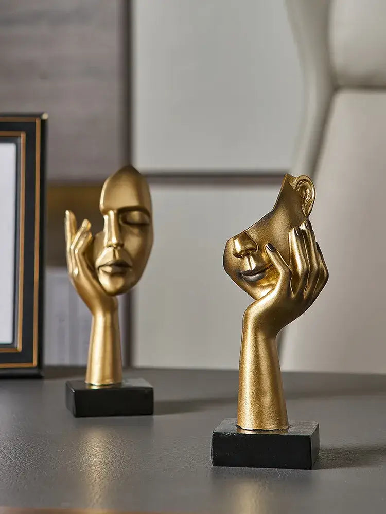 Nordic Statue Abstract Resin Desktop Ornaments Sculpture Miniature Figurines