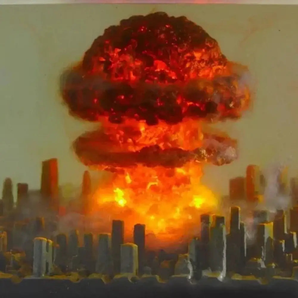 Mushroom Cloud Resin Lamp – Modern Sculptural Ambient Light