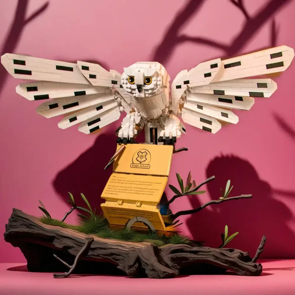 Owl Doctor Magic Book Building Blocks Animal Bird Model Bricks with Lights