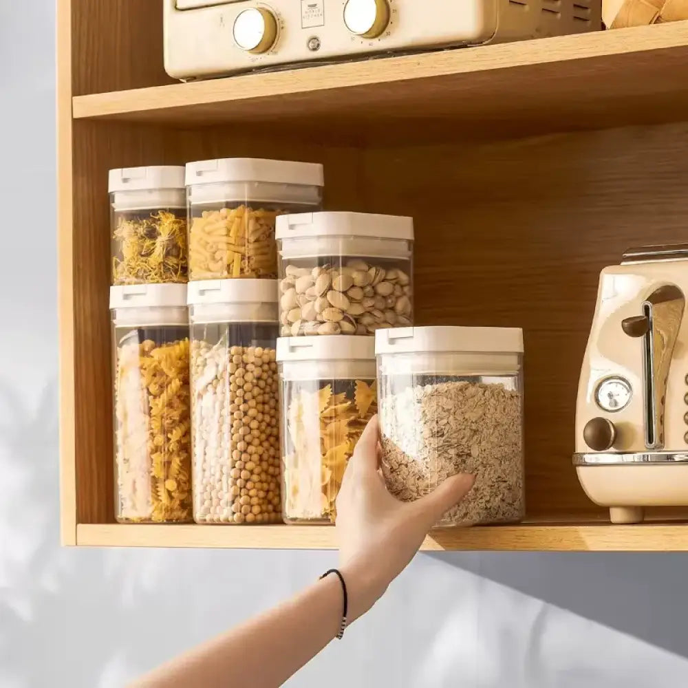Pasta Storage Box Transparent Plastic Grain Seal Tank Spaghetti Storage Container