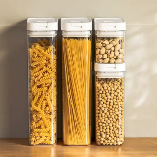 Pasta Storage Box Transparent Plastic Grain Seal Tank Spaghetti Storage Container