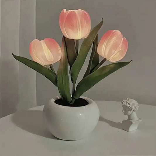 LED Tulip Night Light - High-Simulation Flower Atmosphere Lamp