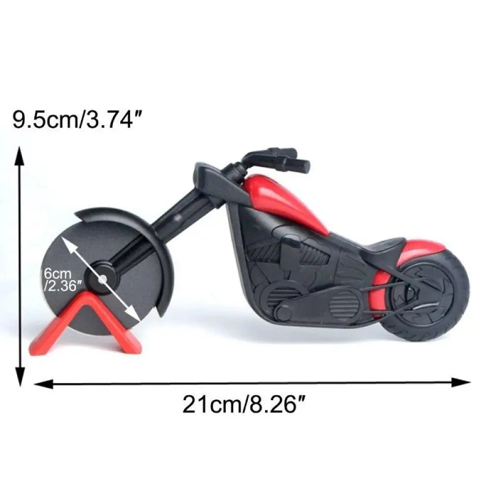 Pizza Cutter Bike Stainless Steel Creative Motorcycle Roller