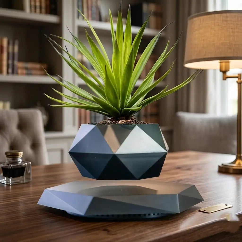 Floating Plant Pot with Magnetic Levitation Base