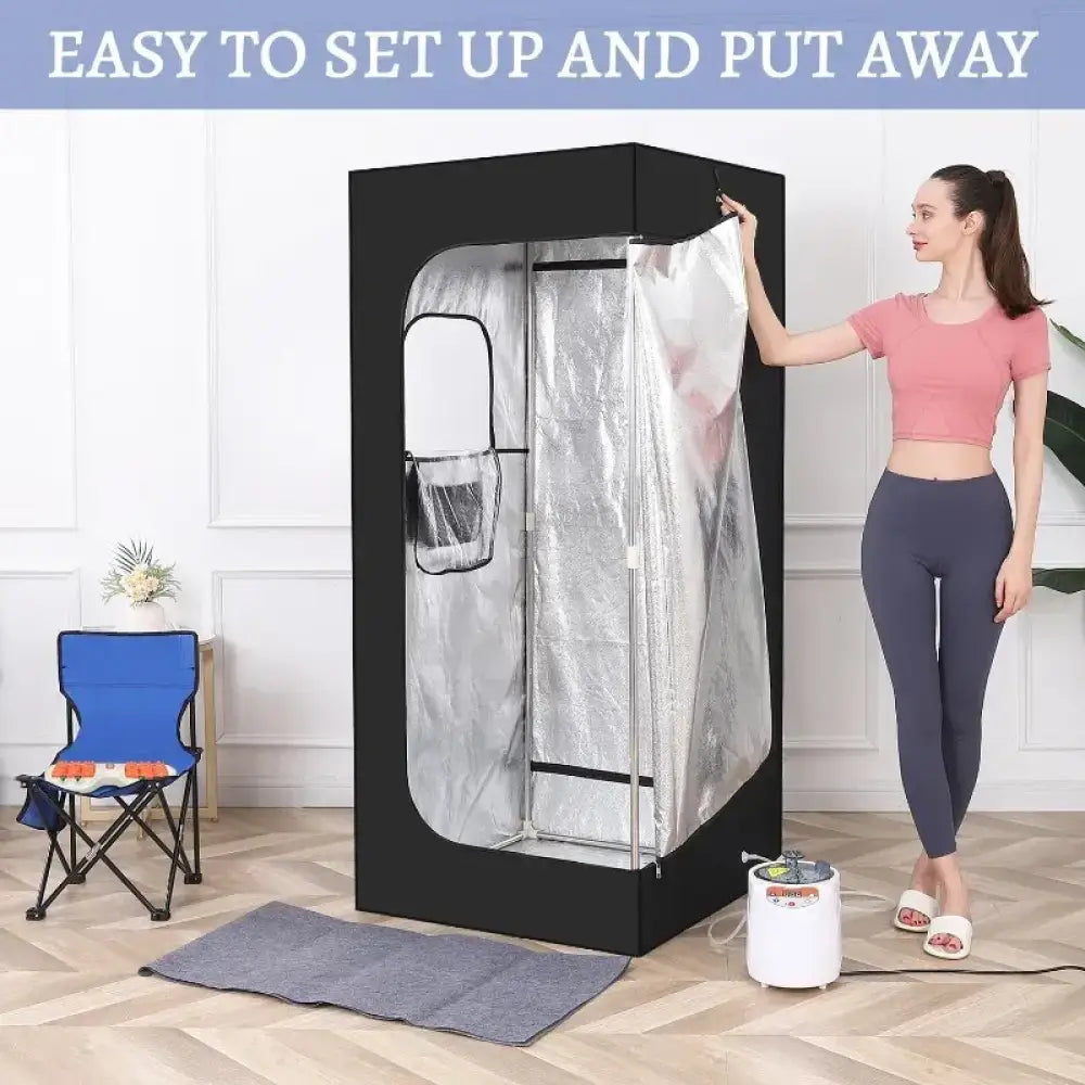 Portable 1100W Home Sauna Box with 3L Steamer