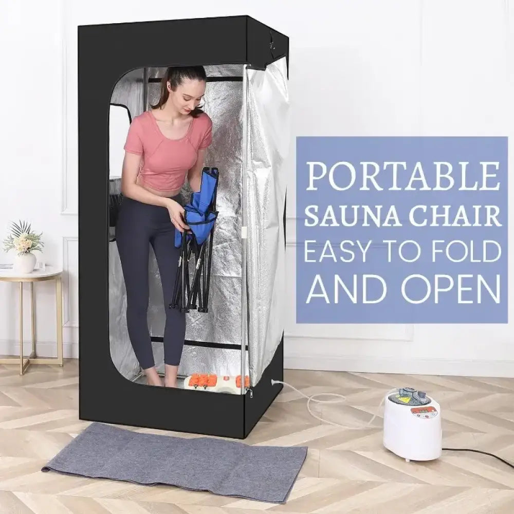 Portable 1100W Home Sauna Box with 3L Steamer