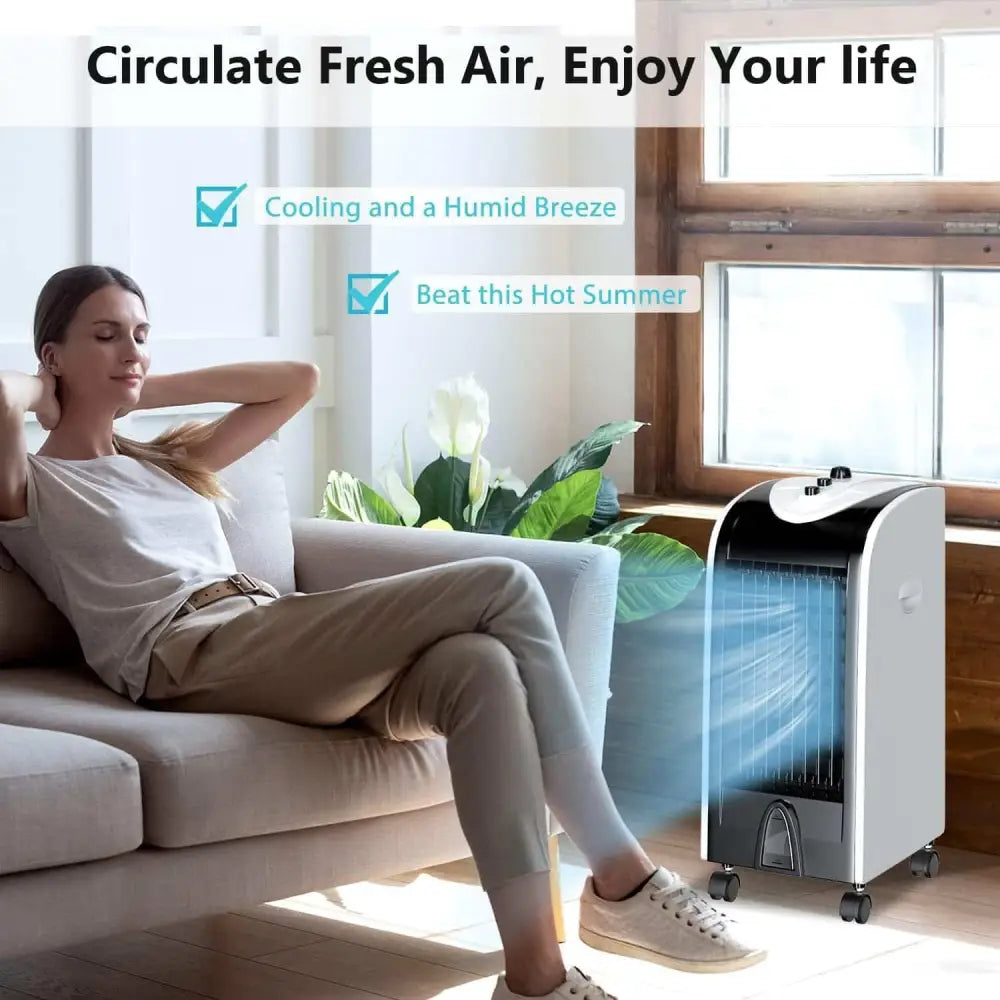 Portable Air Conditioner Evaporative Stand Up Windowless Room Cooler