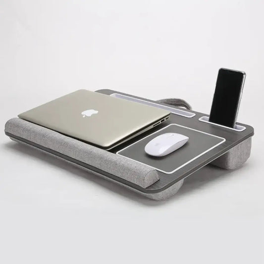 Portable Bamboo Laptop Desk Built-in Mouse Pad & Storage Sofa Bed