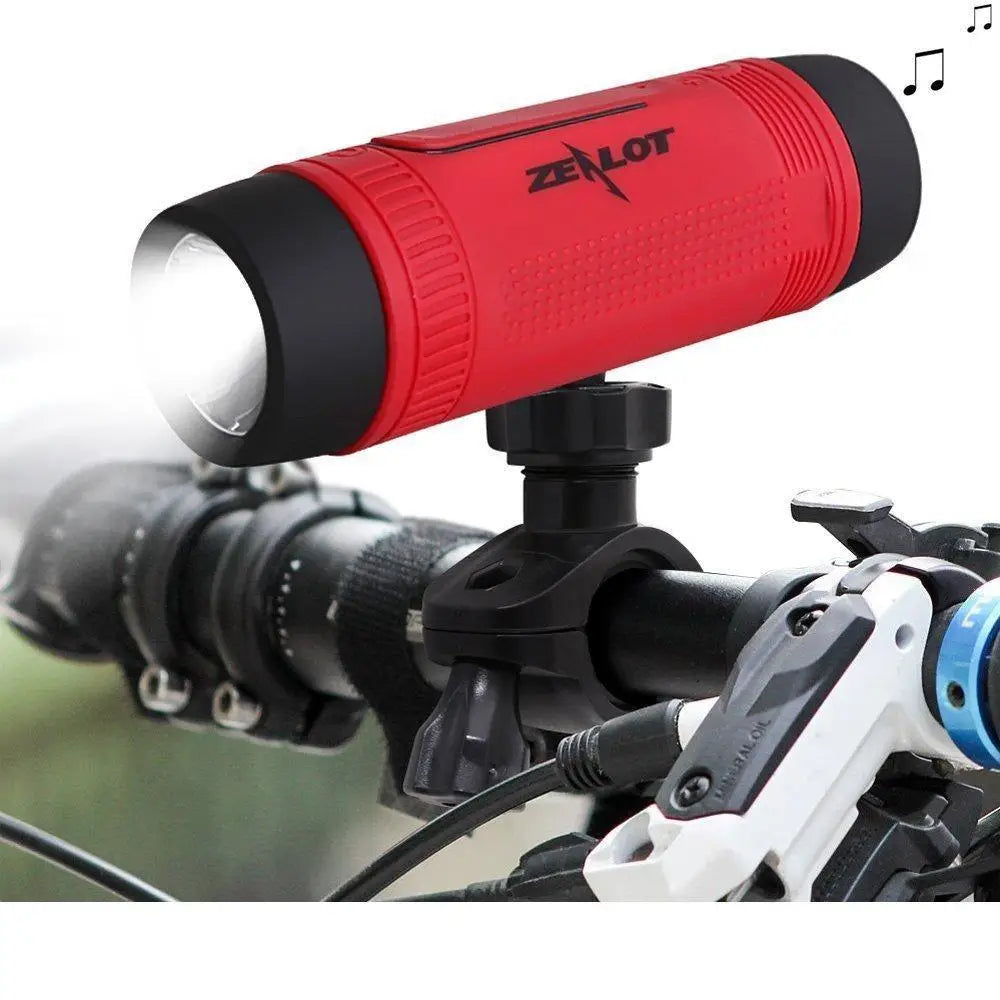 Portable Bicycle Handle Mount Bluetooth Speaker with Flash Light