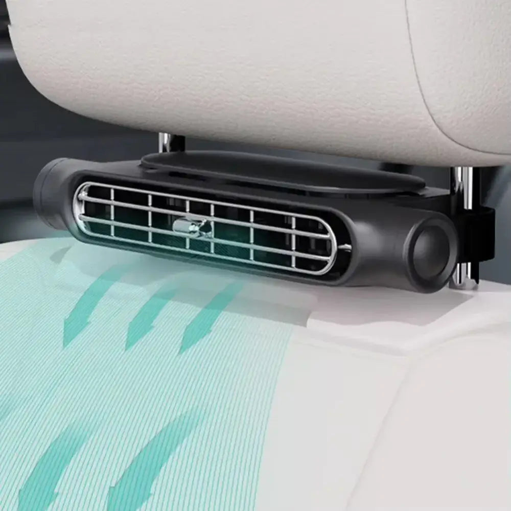 Portable Car Seat Fan with USB Power, Ice-Sensing Fan for Front & Rear Seats