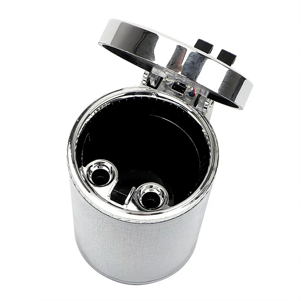 Portable Mini Car Ashtray with Colourful LED Light
