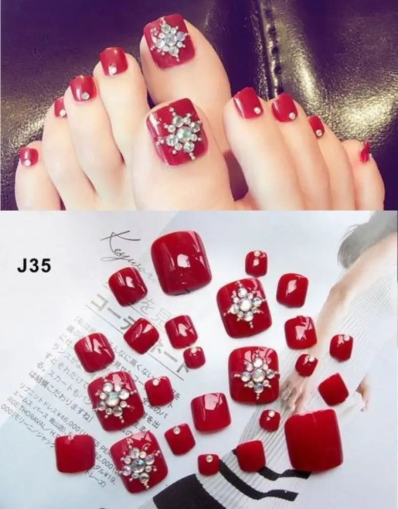Press On Toe Nail Gel Stickers