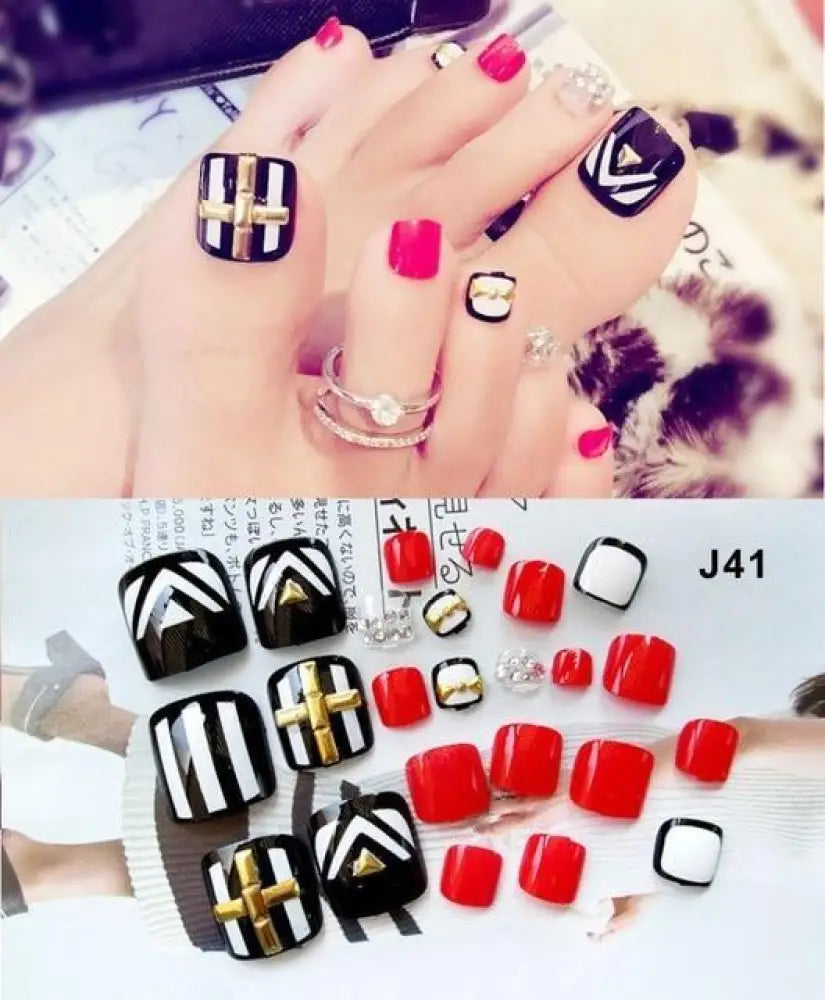 Press On Toe Nail Gel Stickers