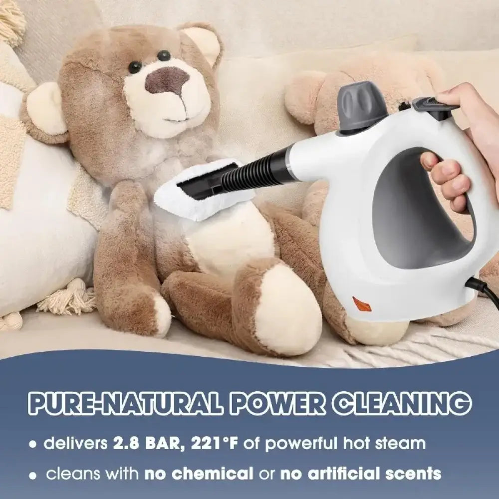 Pressurized Handheld Steam Cleaner 15.2OZ Multi-Purpose Portable Steamer with 14 Accessories