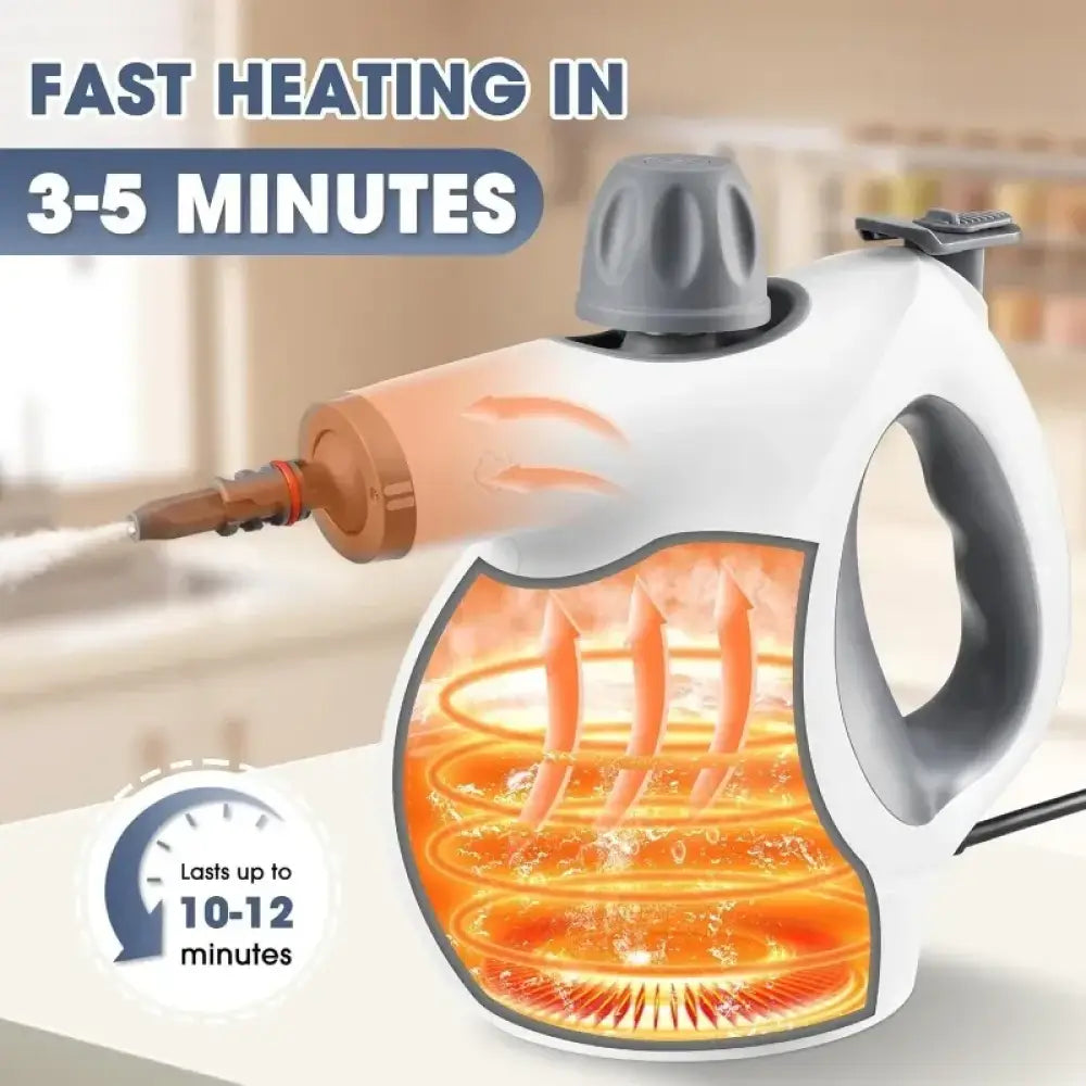 Pressurized Handheld Steam Cleaner 15.2OZ Multi-Purpose Portable Steamer with 14 Accessories