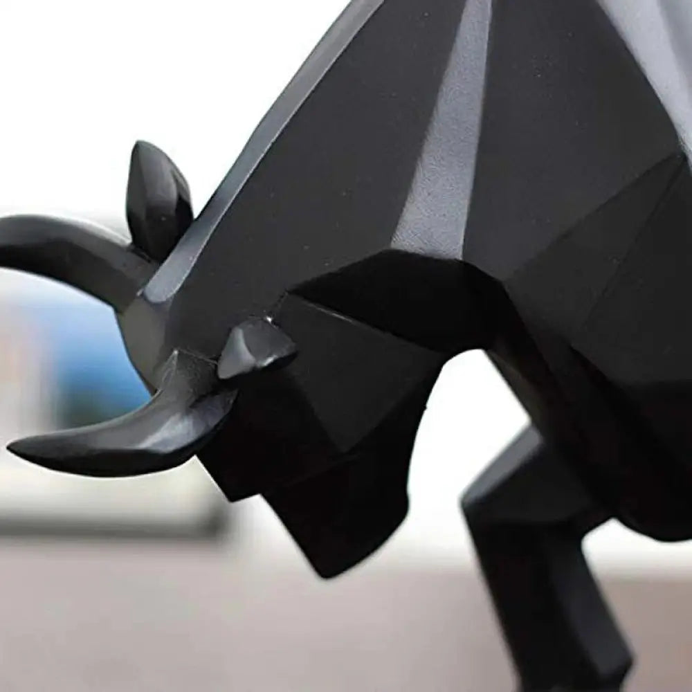 Wall Street Bull Statue Bison Sculpture – Contemporary Resin Decor