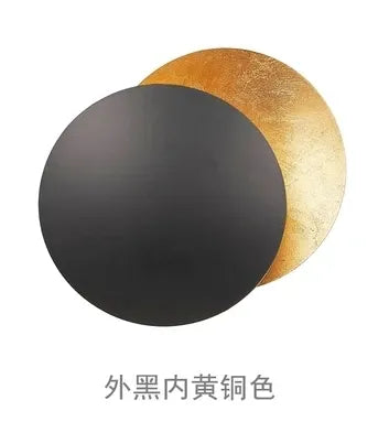 Moon Eclipse LED Wall Sconce – Modern Gold Round Lamp