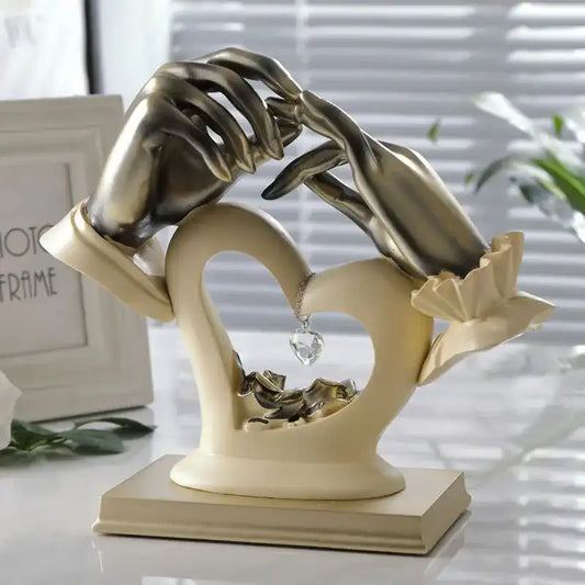 Love Hand Statue - Luxury Resin Heart Sculpture