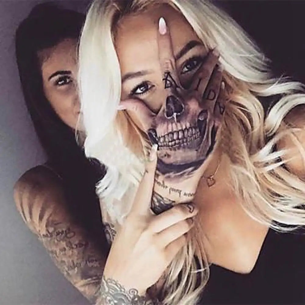 Skull Hand Temporary Skeleton Tattoo Stickers