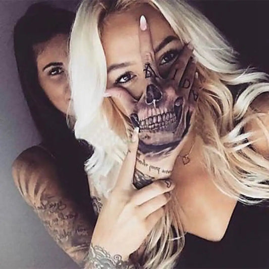 Skull Hand Temporary Skeleton Tattoo Stickers
