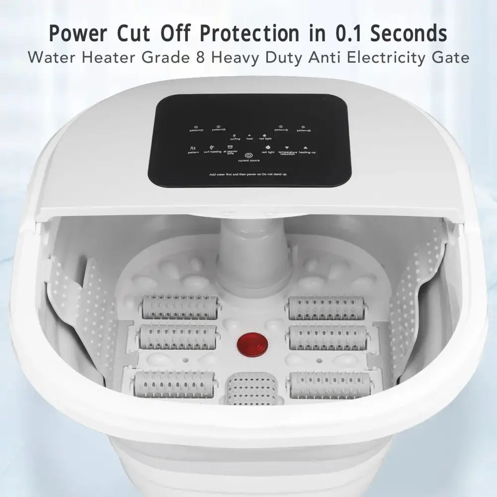 Smart Foldable Foot Soak Tub with Heating & Remote Control – 8L Large Capacity Foot Massager Spa Bath