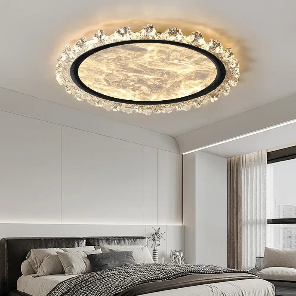 Smart Modern Cloud Crystal LED Ceiling Light 3-Color Dimmable WiFi Fixture