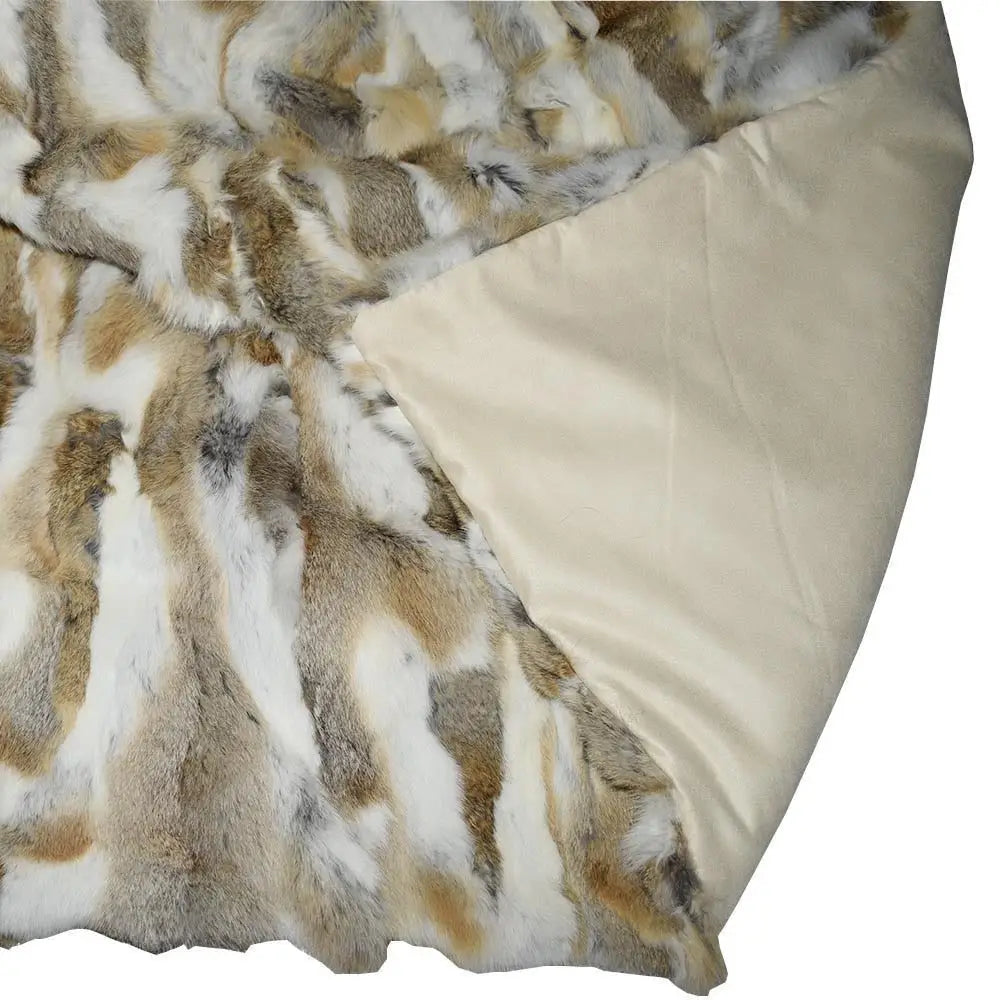 Snow Queen Rabbit Fur Throw Luxury Blanket