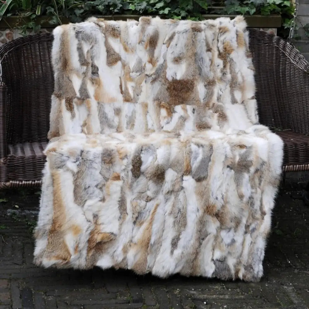 Snow Queen Rabbit Fur Throw Luxury Blanket