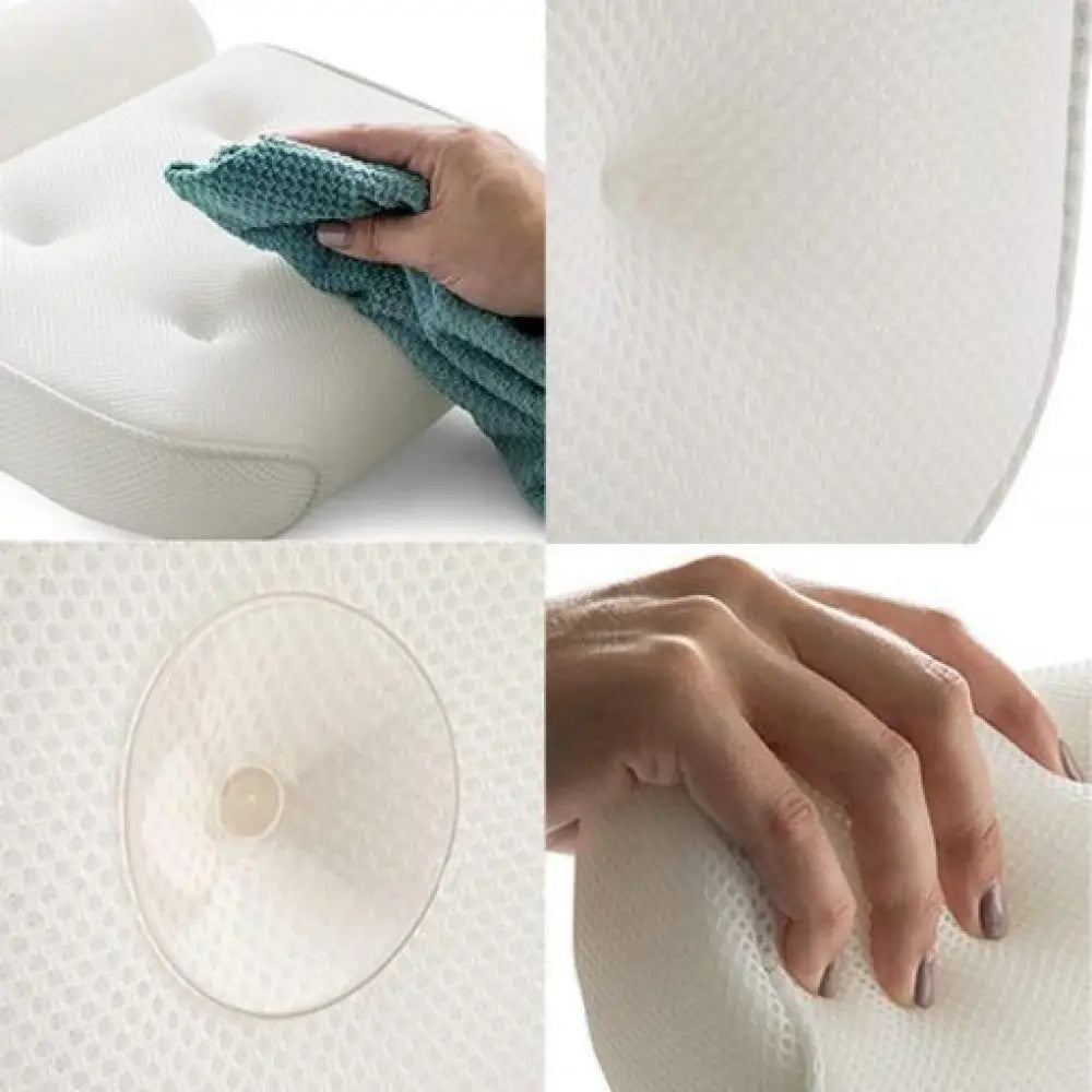 Spa Bathtub Pillow Neck Back Support With Suction Cups
