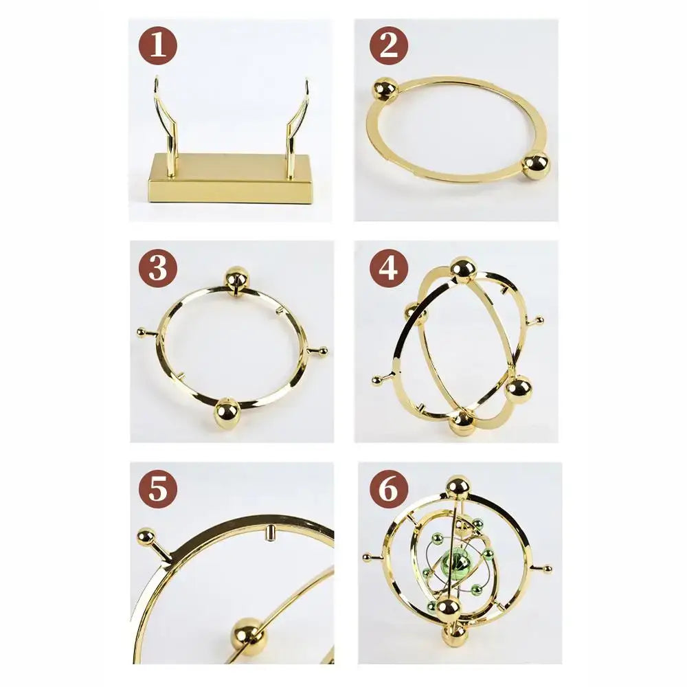 Space Celestial Body Perpetual Motion Machine Gold Desktop Kinetic Ornament