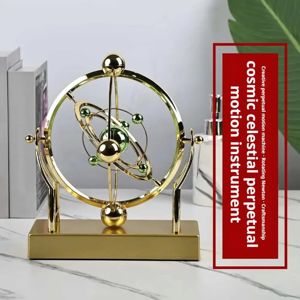 Space Celestial Body Perpetual Motion Machine Gold Desktop Kinetic Ornament