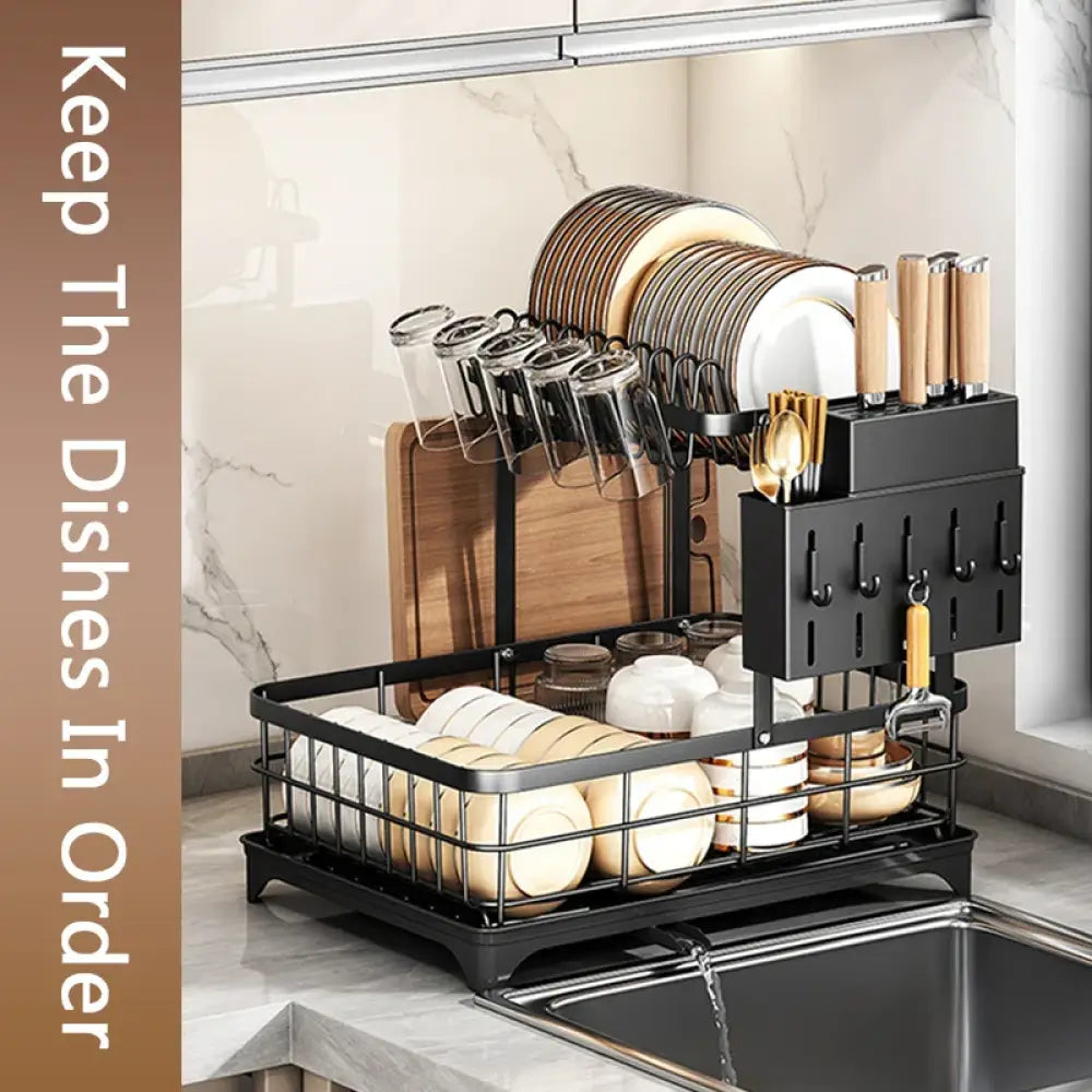 Space-Saving Dish Drying Rack – 1 or 2-Tier