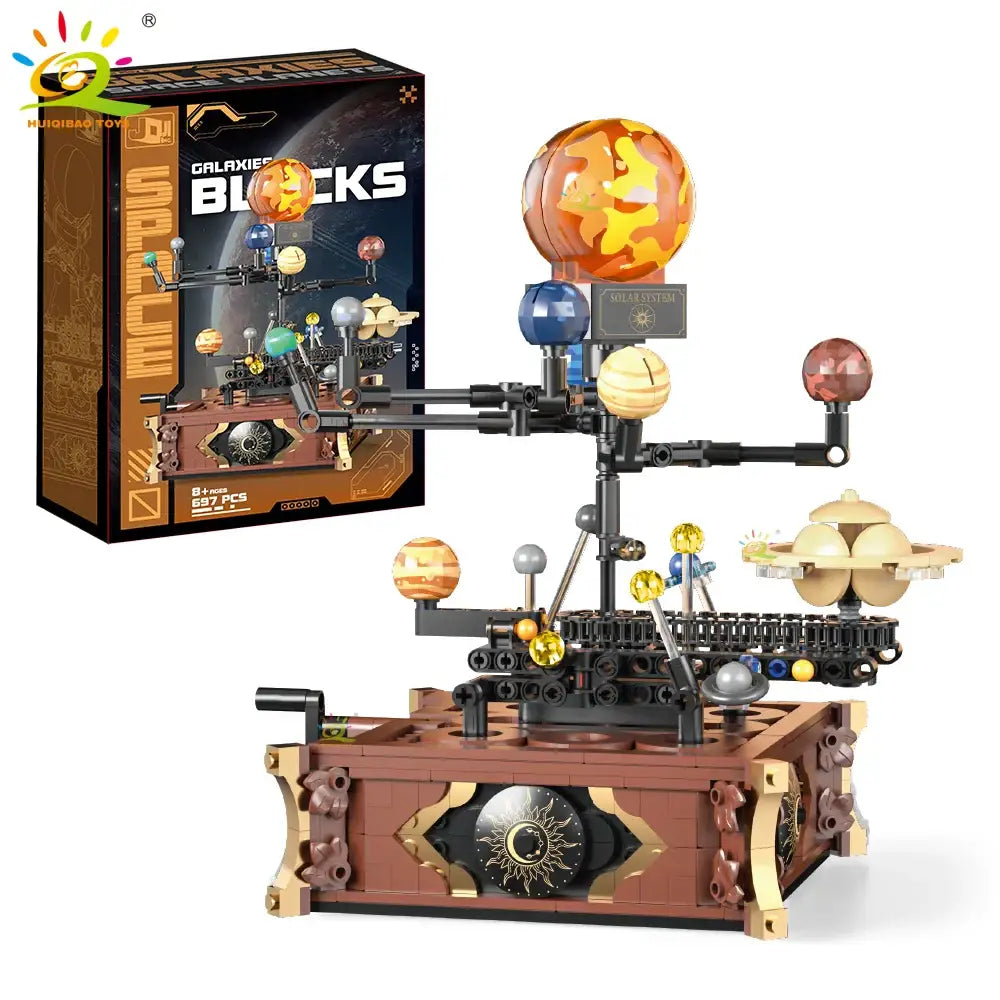 Space Solar System Planet Orbit MINI Building Block Aerospace Desk Ornament