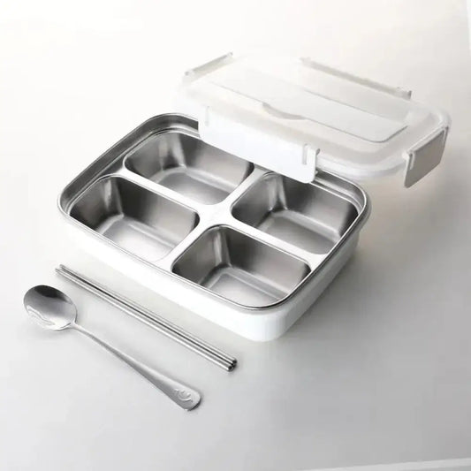 Stainless Steel Bento Lunch Box | Leakproof Sealed Crisper with Lid