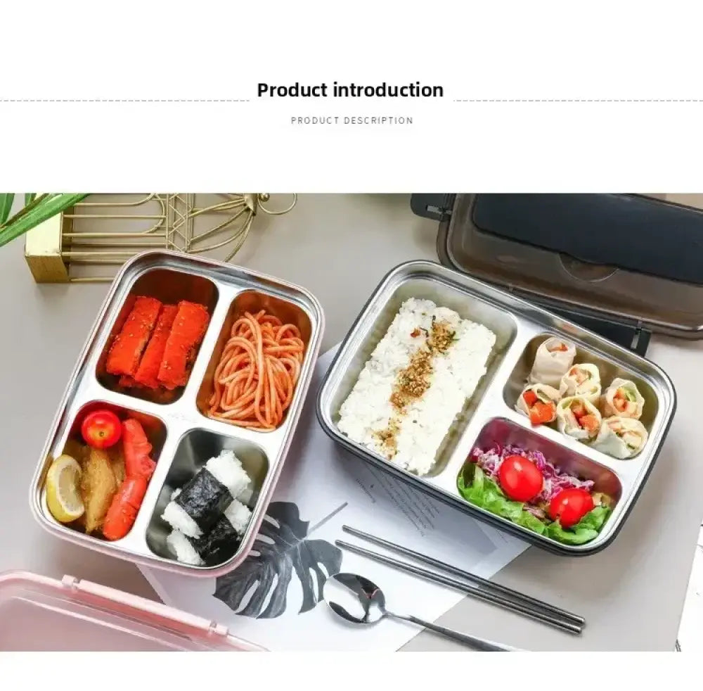 Stainless Steel Bento Lunch Box | Leakproof Sealed Crisper with Lid