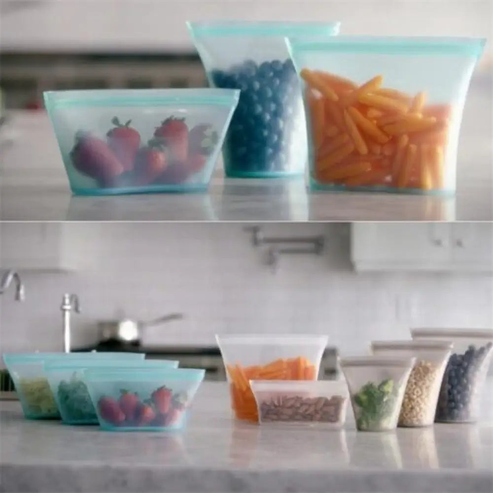 Stand Up Silicone Food Storage - Leakproof Containers
